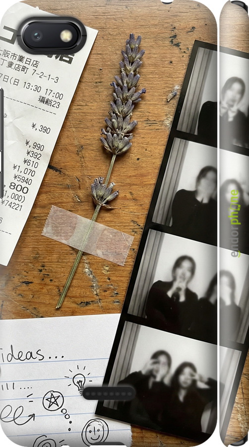 3D пластиковый матовый чехол Aesthetic Scrapbook Collage для Xiaomi Redmi 6A - 6773m-1531 изображение 