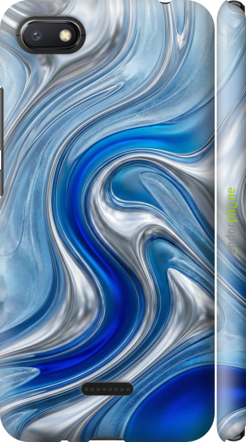 3D пластиковый матовый чехол Liquid Chrome для Xiaomi Redmi 6A - 6781m-1531 изображение 