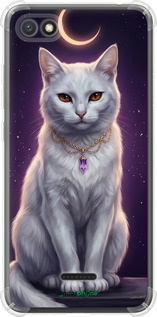 Силіконовий протиударний с посиленими кутами чехол Mystic White Cat Gothic Dark Purple Gold для Xiaomi Redmi 6A - 6805sp-1531 изображение 