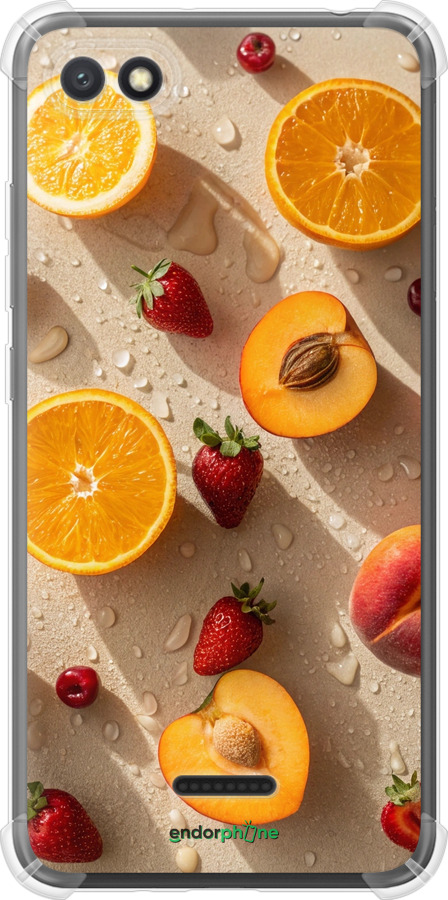 Силіконовий протиударний с посиленими кутами чехол Фрукти 3 для Xiaomi Redmi 6A - 6703sp-1531 изображение 