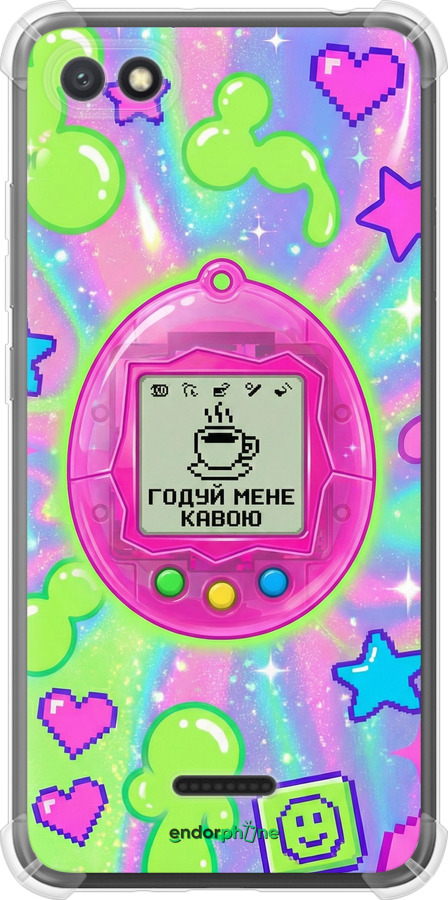 Силикон с усиленными углами чехол Y2K Aesthetic Retro Pet: Годуй мене кавою для Xiaomi Redmi 6A - 6784sp-1531 изображение 