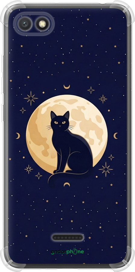 Силикон с усиленными углами чехол Cute Cat Celestial/Witchy для Xiaomi Redmi 6A - 6787sp-1531 изображение 