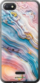 Силиконовый чехол Мрамор красивый для Xiaomi Redmi 6A - 6376u-1531 изображение 