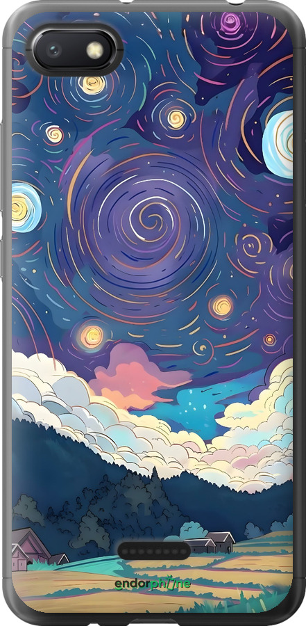 Силиконовый чехол Креативный арт для Xiaomi Redmi 6A - 6322u-1531 изображение 