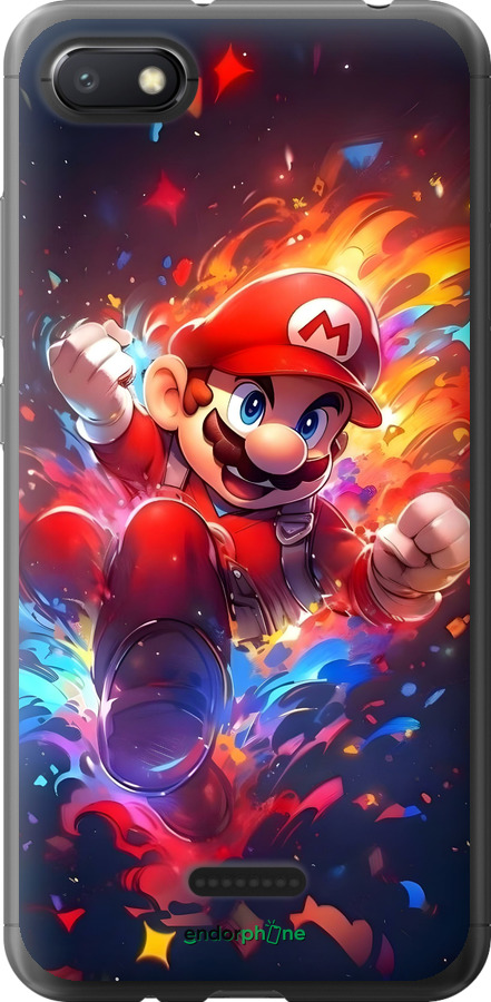 Силіконовий чехол Супер Маріо для Xiaomi Redmi 6A - 6342u-1531 изображение 