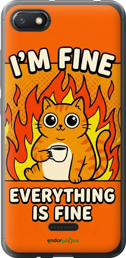 Силиконовый чехол Funny Cat для Xiaomi Redmi 6A - 6786u-1531 изображение 