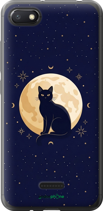 Силиконовый чехол Cute Cat Celestial/Witchy для Xiaomi Redmi 6A - 6787u-1531 изображение 