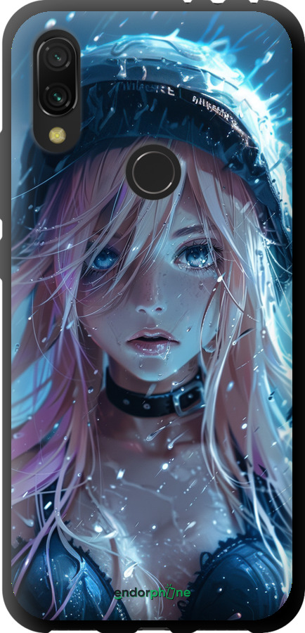 TPU чехол Аніме-діва під дощем для Xiaomi Redmi 7 - 6120b-1669 изображение 
