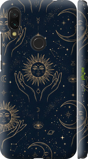 3D пластиковый матовый чехол 'Celestial Harmony: Sun & Moon Gold Mystic Pattern' для Xiaomi Redmi 7 изображение 11