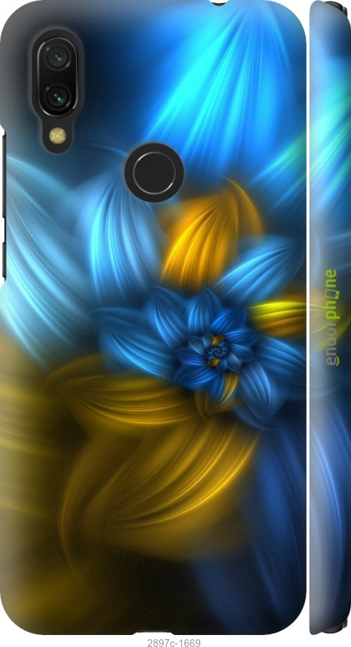 

3D пластиковий матовий чохол "Візерунок 46" для Xiaomi Redmi 7, Синій