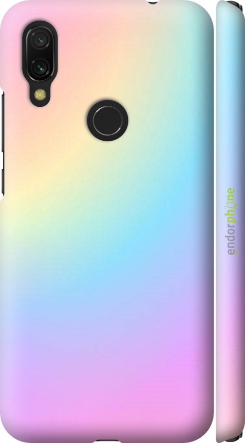 

3D пластиковий матовий чохол "Веселка 2" для Xiaomi Redmi 7, Рожевий