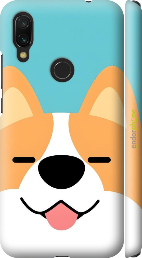 3D пластиковый матовый чехол Корги для Xiaomi Redmi 7 - 6280m-1669 изображение 