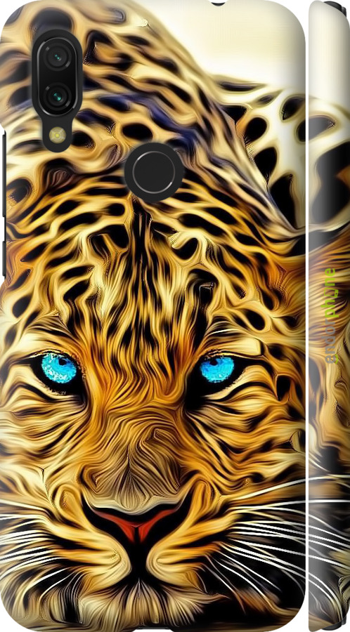 3D пластиковый матовый чехол Леопард для Xiaomi Redmi 7 - 6611m-1669 изображение 