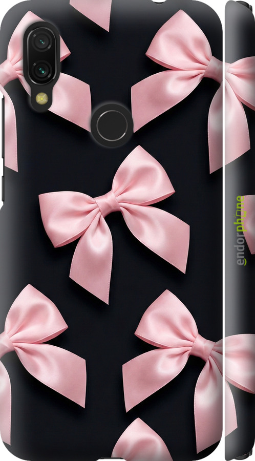 3D пластиковий матовий чехол Coquette Ribbons Dark Coquette для Xiaomi Redmi 7 - 6767m-1669 изображение 