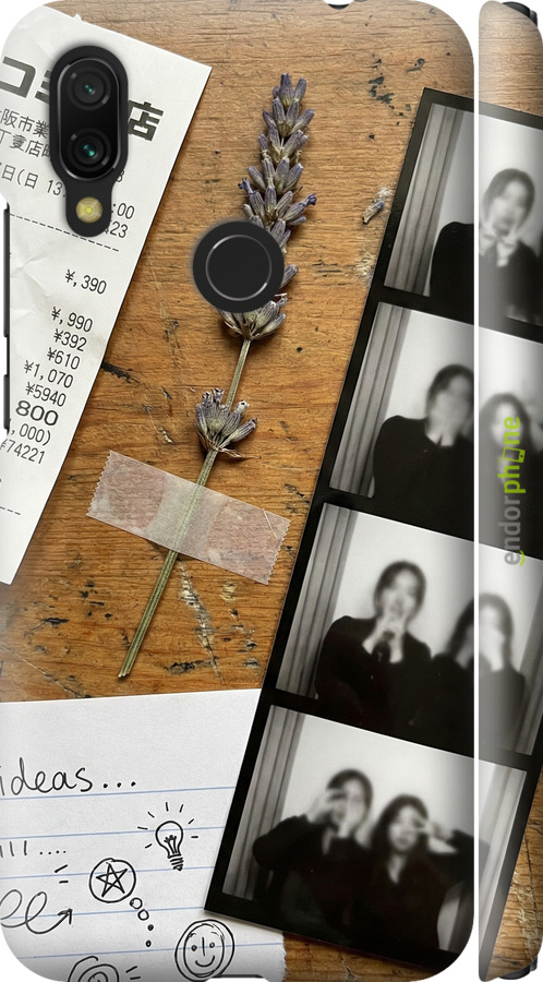 3D пластиковый матовый чехол Aesthetic Scrapbook Collage для Xiaomi Redmi 7 - 6773m-1669 изображение 