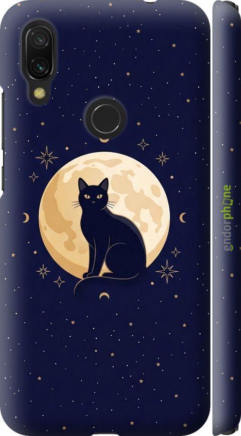 3D пластиковый матовый чехол Cute Cat Celestial/Witchy для Xiaomi Redmi 7 - 6787m-1669 изображение 