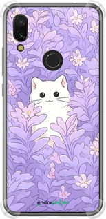 Силіконовий протиударний с посиленими кутами чехол Котик в цветах для Xiaomi Redmi 7 - 6390sp-1669 изображение 