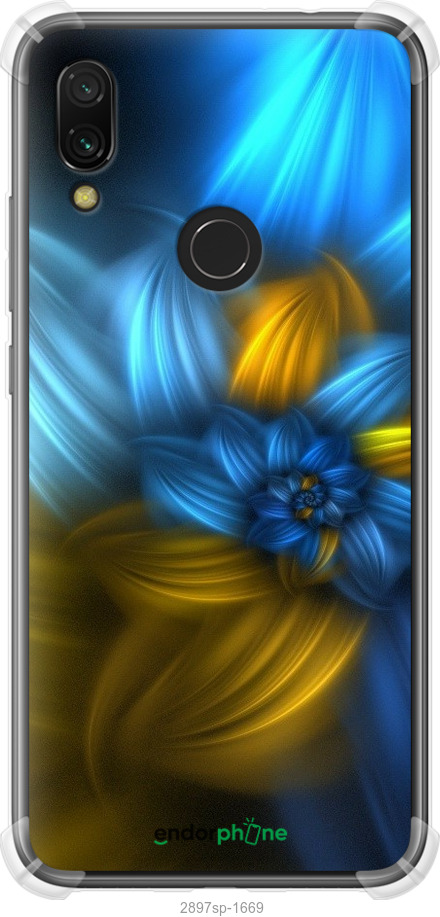 

Силіконовий протиударний с посиленими кутами чохол "Візерунок 46" для Xiaomi Redmi 7, Синій