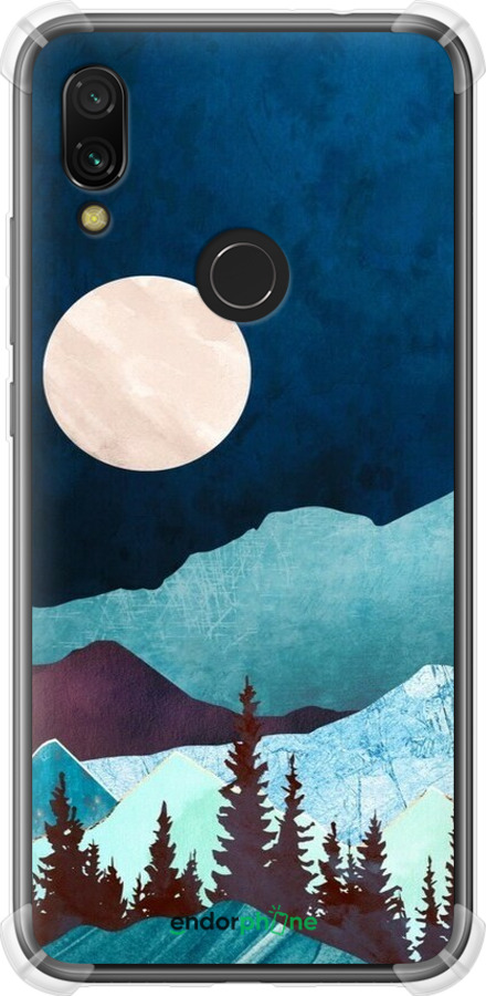 Силикон с усиленными углами чехол Горная идиллия ночной пейзаж для Xiaomi Redmi 7 - 6488sp-1669 изображение 