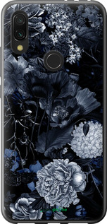 2D пластиковый чехол Абстрактный цветочный рисунок в синих тонах для Xiaomi Redmi 7 - 6539t-1669 изображение 