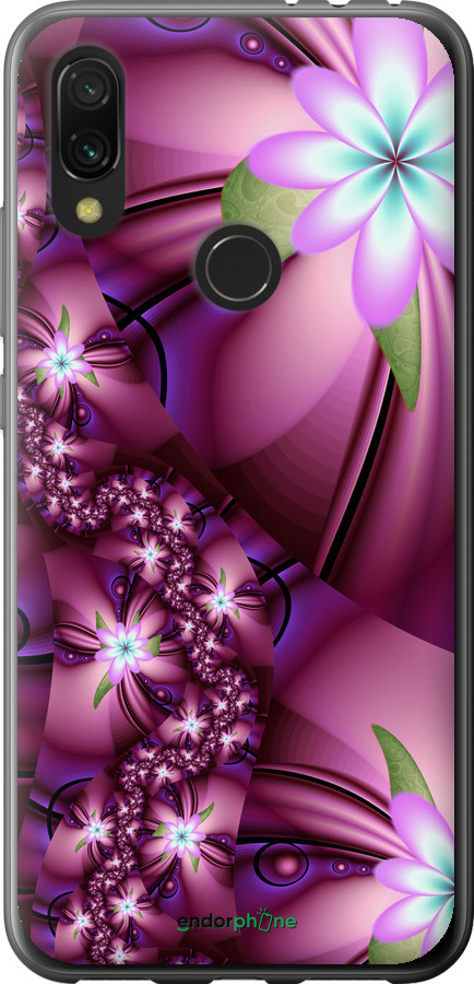 

Силіконовий чохол "Квіткова мозаїка" для Xiaomi Redmi 7, Рожевий