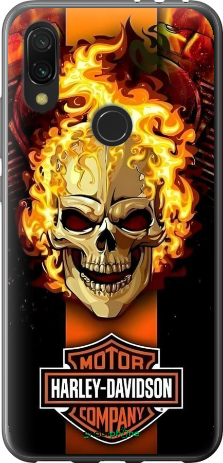 2D пластиковый чехол Харлей девидсон для Xiaomi Redmi 7 - 6370t-1669 изображение 