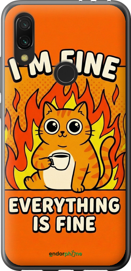 2D пластиковый чехол Funny Cat для Xiaomi Redmi 7 - 6786t-1669 изображение 