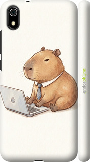 3D пластиковый матовый чехол 'Funny Capybara CEO Working' для Xiaomi Redmi 7A изображение 1