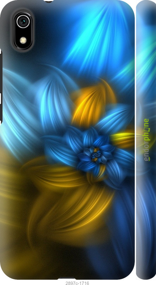 

3D пластиковий матовий чохол "Візерунок 46" для Xiaomi Redmi 7A, Синій