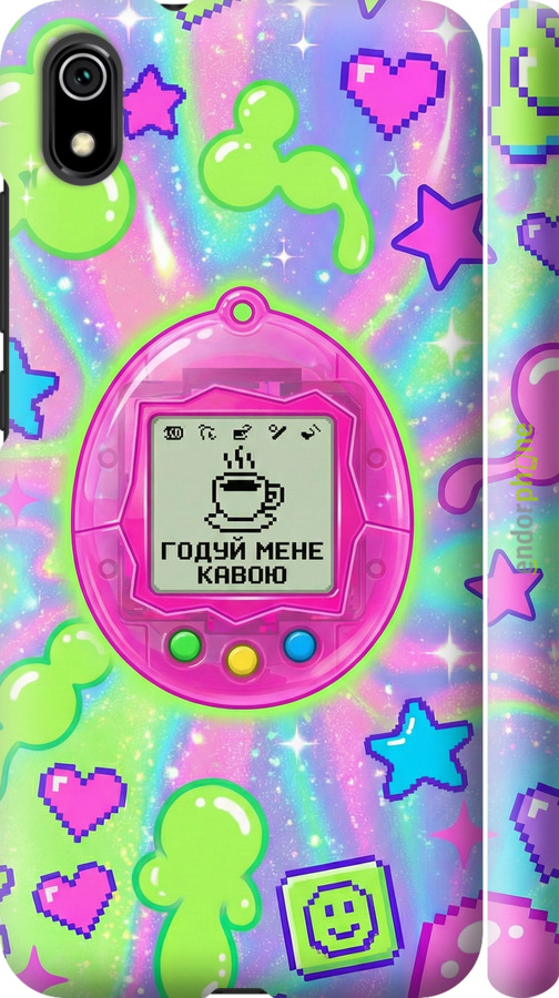 3D пластиковый матовый чехол Y2K Aesthetic Retro Pet: Годуй мене кавою для Xiaomi Redmi 7A - 6784m-1716 изображение 