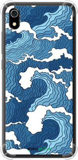 Силикон с усиленными углами чехол Абстрактный рисунок морских волн для Xiaomi Redmi 7A - 6538sp-1716 изображение 