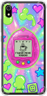 Силикон с усиленными углами чехол 'Y2K Aesthetic Retro Pet: Годуй мене кавою' для Xiaomi Redmi 7A изображение 3
