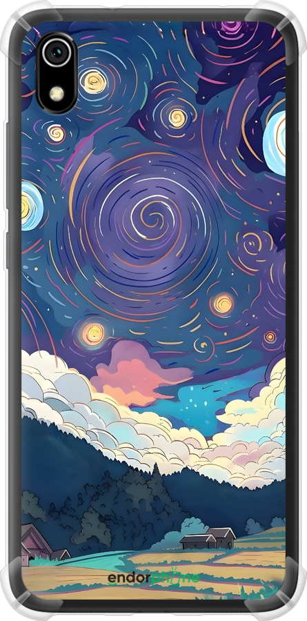 Силикон с усиленными углами чехол Креативный арт для Xiaomi Redmi 7A - 6322sp-1716 изображение 