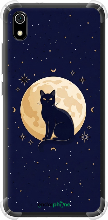 Силіконовий протиударний с посиленими кутами чехол Cute Cat Celestial/Witchy для Xiaomi Redmi 7A - 6787sp-1716 изображение 