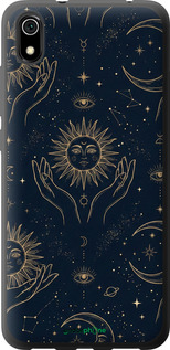 2D пластиковий чехол Celestial Harmony: Sun & Moon Gold Mystic Pattern для Xiaomi Redmi 7A - 6778t-1716 изображение 