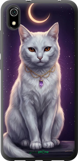 2D пластиковый чехол Mystic White Cat Gothic Dark Purple Gold для Xiaomi Redmi 7A - 6805t-1716 изображение 