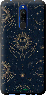 TPU чехол Celestial Harmony: Sun & Moon Gold Mystic Pattern для Xiaomi Redmi 8 - 6778b-1806 изображение 