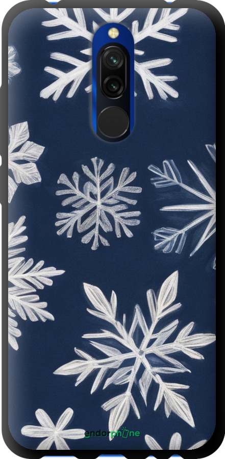TPU чехол Снежинки для Xiaomi Redmi 8 - 5821b-1806 изображение 