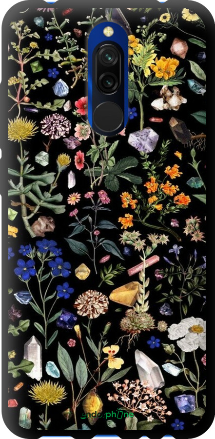 TPU чехол С цветами для Xiaomi Redmi 8 - 6422b-1806 изображение 