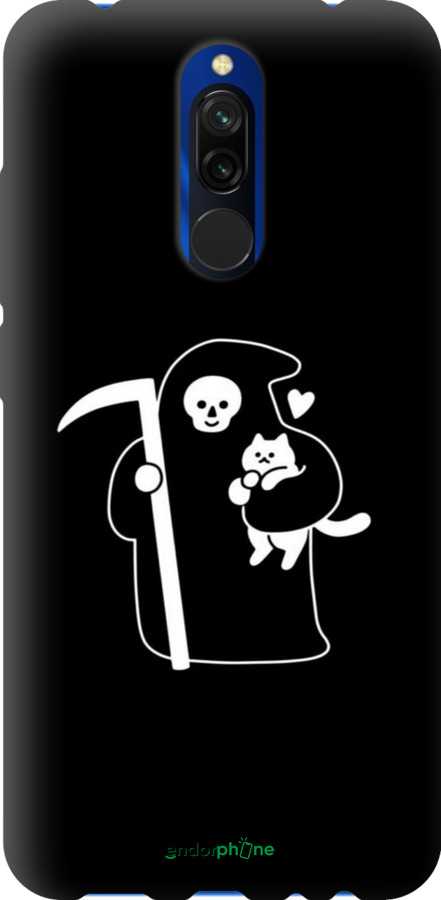 TPU чехол Мінімалістичний арт: смерть та кішка для Xiaomi Redmi 8 - 6529b-1806 изображение 