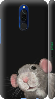 3D пластиковый матовый чехол The Peeking Rat для Xiaomi Redmi 8 - 6442m-1806 изображение 