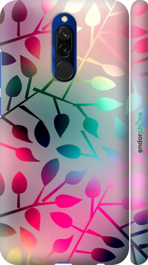 

3D пластиковий матовий чохол "Листя" для Xiaomi Redmi 8