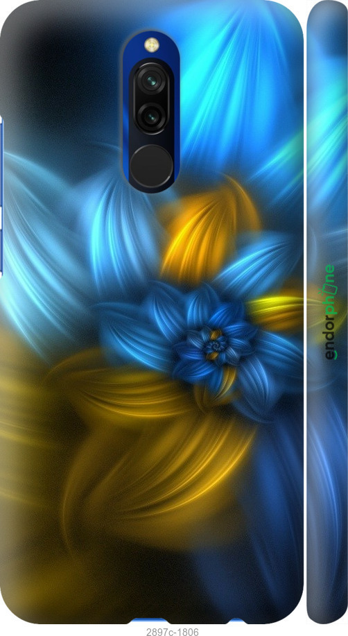 

3D пластиковий матовий чохол "Візерунок 46" для Xiaomi Redmi 8, Синій