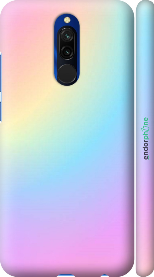 

3D пластиковий матовий чохол "Веселка 2" для Xiaomi Redmi 8, Рожевий