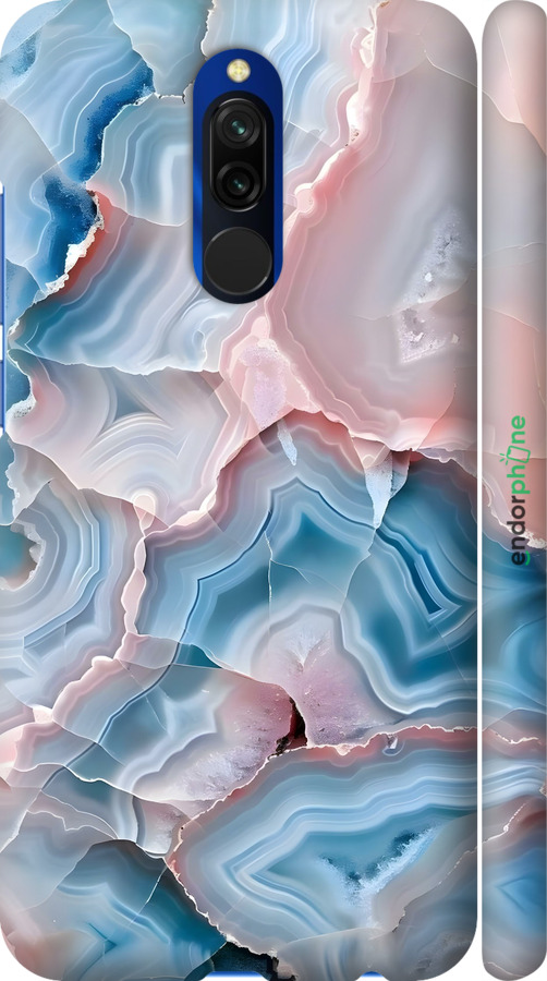 3D пластиковый матовый чехол Мрамор для Xiaomi Redmi 8 - 6306m-1806 изображение 
