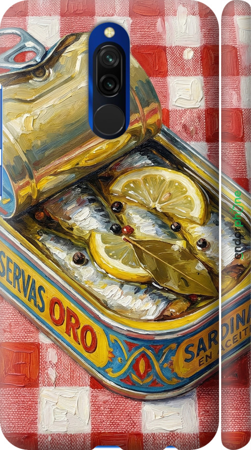 3D пластиковый матовый чехол Vintage Sardine Tin Phone для Xiaomi Redmi 8 - 6772m-1806 изображение 