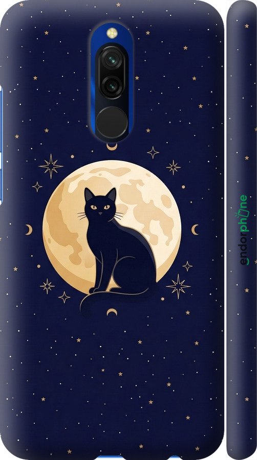 3D пластиковый матовый чехол Cute Cat Celestial/Witchy для Xiaomi Redmi 8 - 6787m-1806 изображение 
