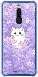 Силикон с усиленными углами чехол Котик в цветах для Xiaomi Redmi 8 - 6390sp-1806 изображение 