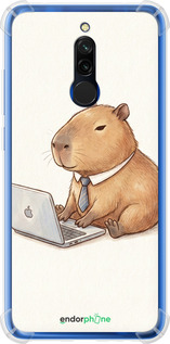 Силіконовий протиударний с посиленими кутами чехол Funny Capybara CEO Working для Xiaomi Redmi 8 - 6777sp-1806 изображение 