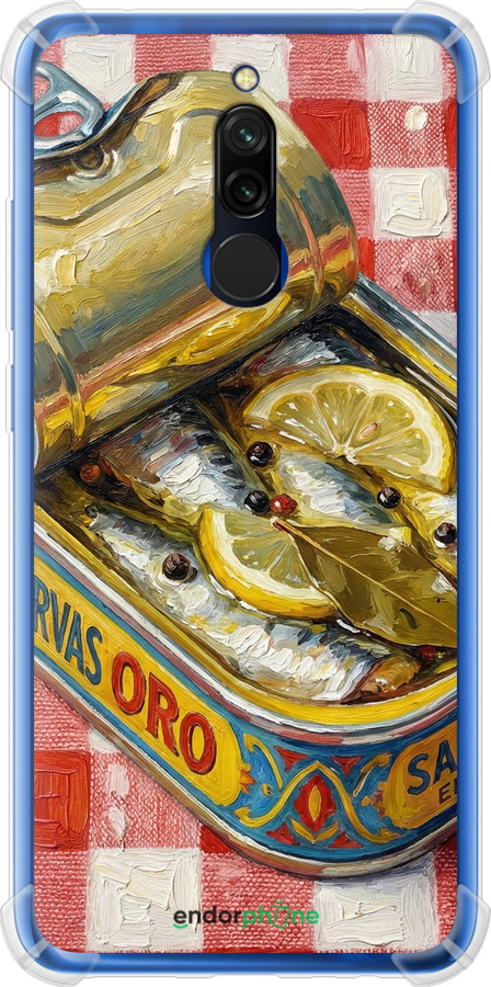Силикон с усиленными углами чехол Vintage Sardine Tin Phone для Xiaomi Redmi 8 - 6772sp-1806 изображение 